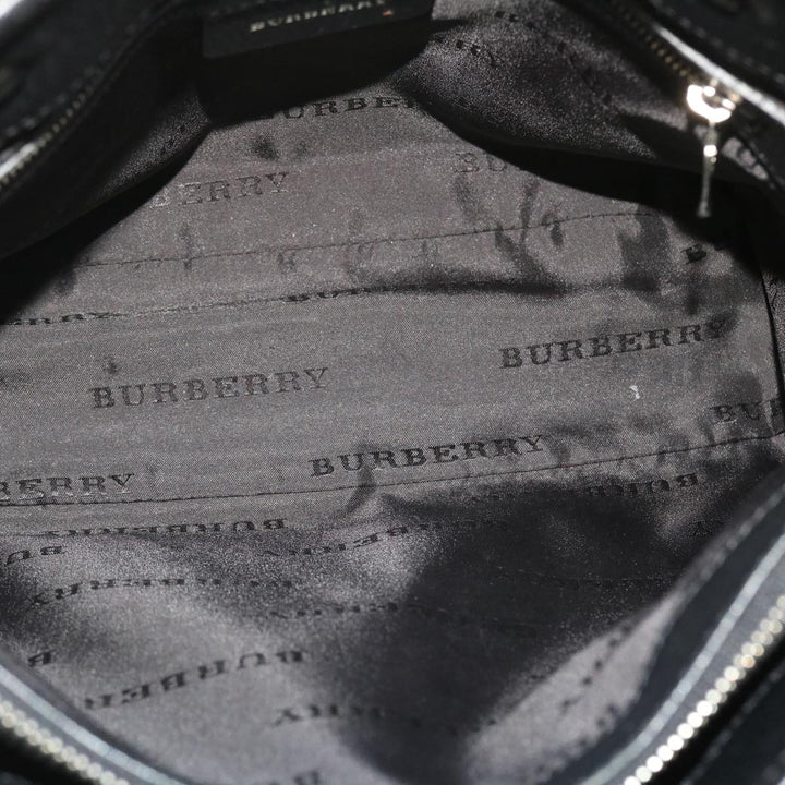 Burberry Nova Check Tote Bag Nylon Beige Black Auth yk8426