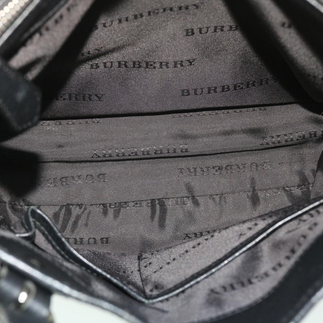 Burberry Nova Check Tote Bag Nylon Beige Black Auth yk8426