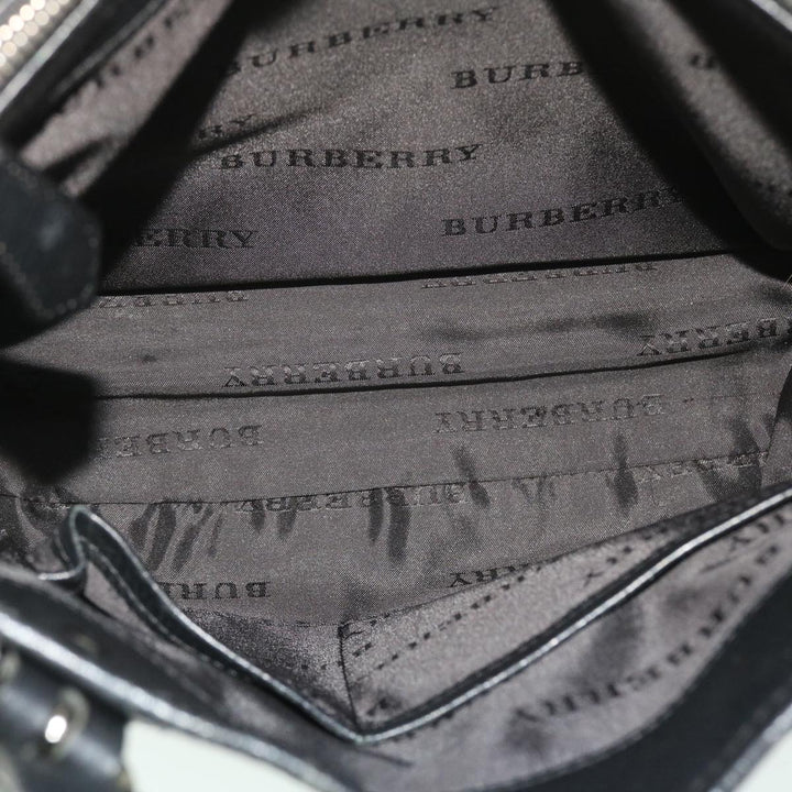 Burberry Nova Check Tote Bag Nylon Beige Black Auth yk8426