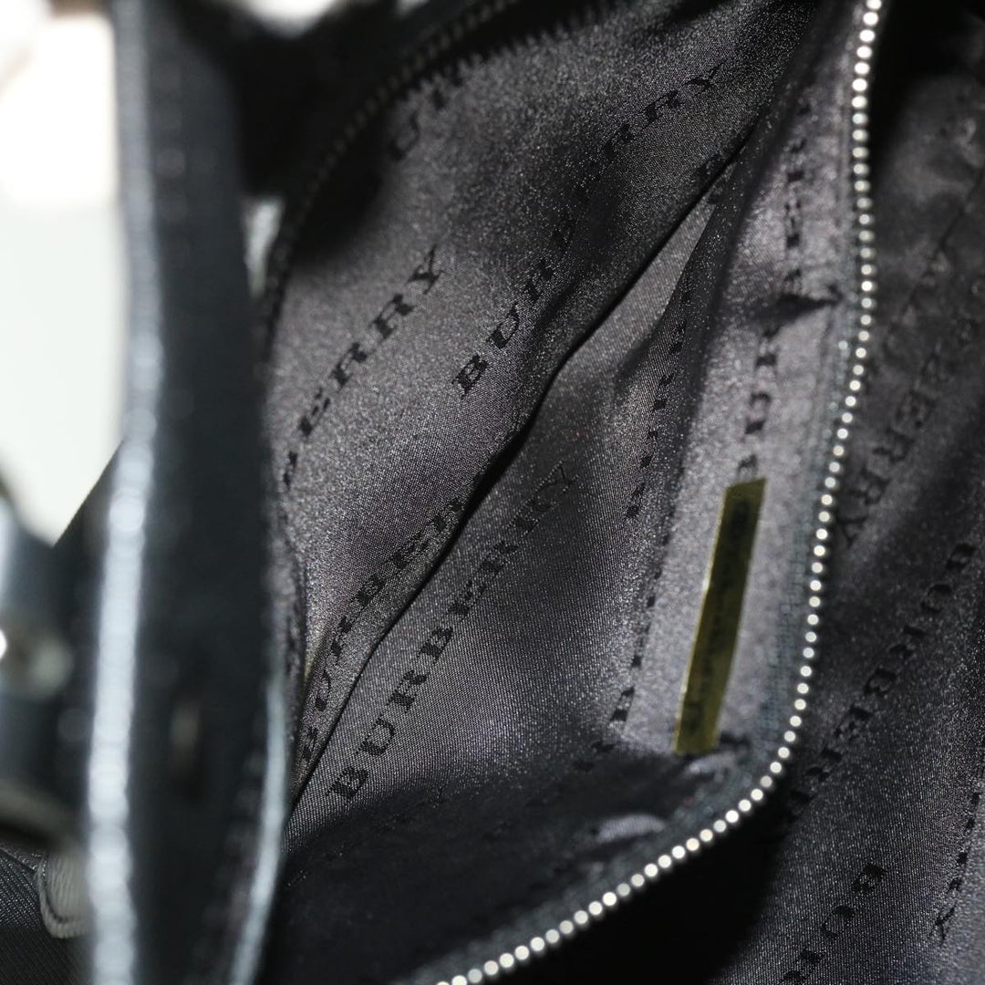 Burberry Nova Check Tote Bag Nylon Beige Black Auth yk8426