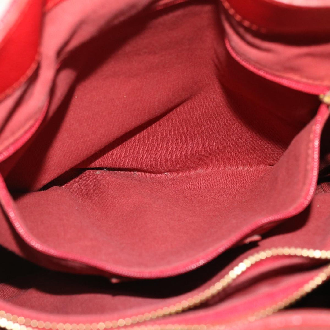 BURBERRY Nova Check Tote Bag Pvc Leather Beige Red Auth Yk8482