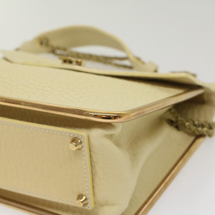 Chloe Chain Sally Shoulder Bag Leather Beige yk8515