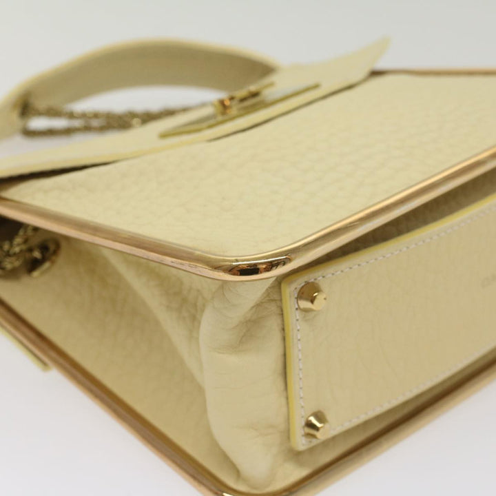 Chloe Chain Sally Shoulder Bag Leather Beige yk8515