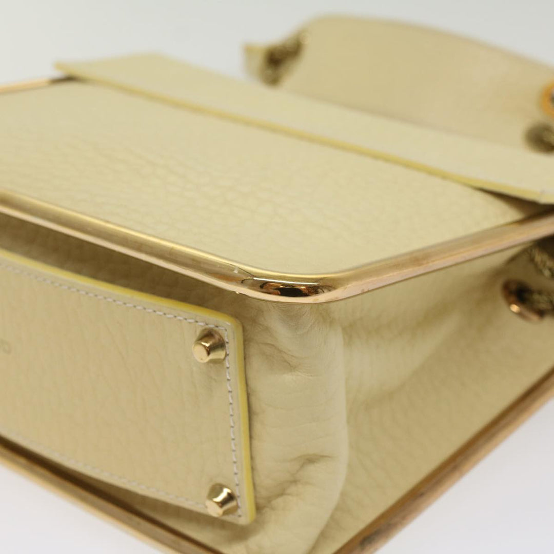 Chloe Chain Sally Shoulder Bag Leather Beige yk8515