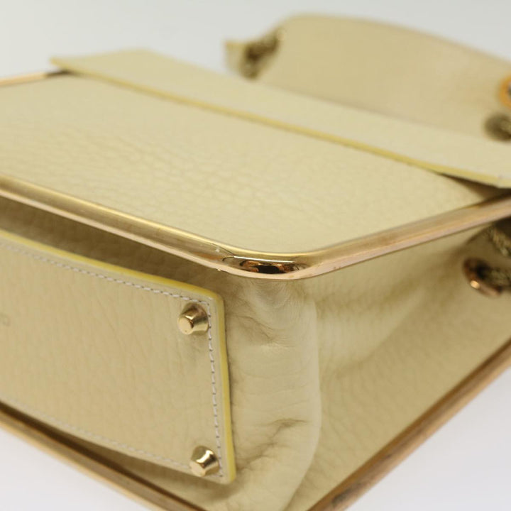 Chloe Chain Sally Shoulder Bag Leather Beige yk8515