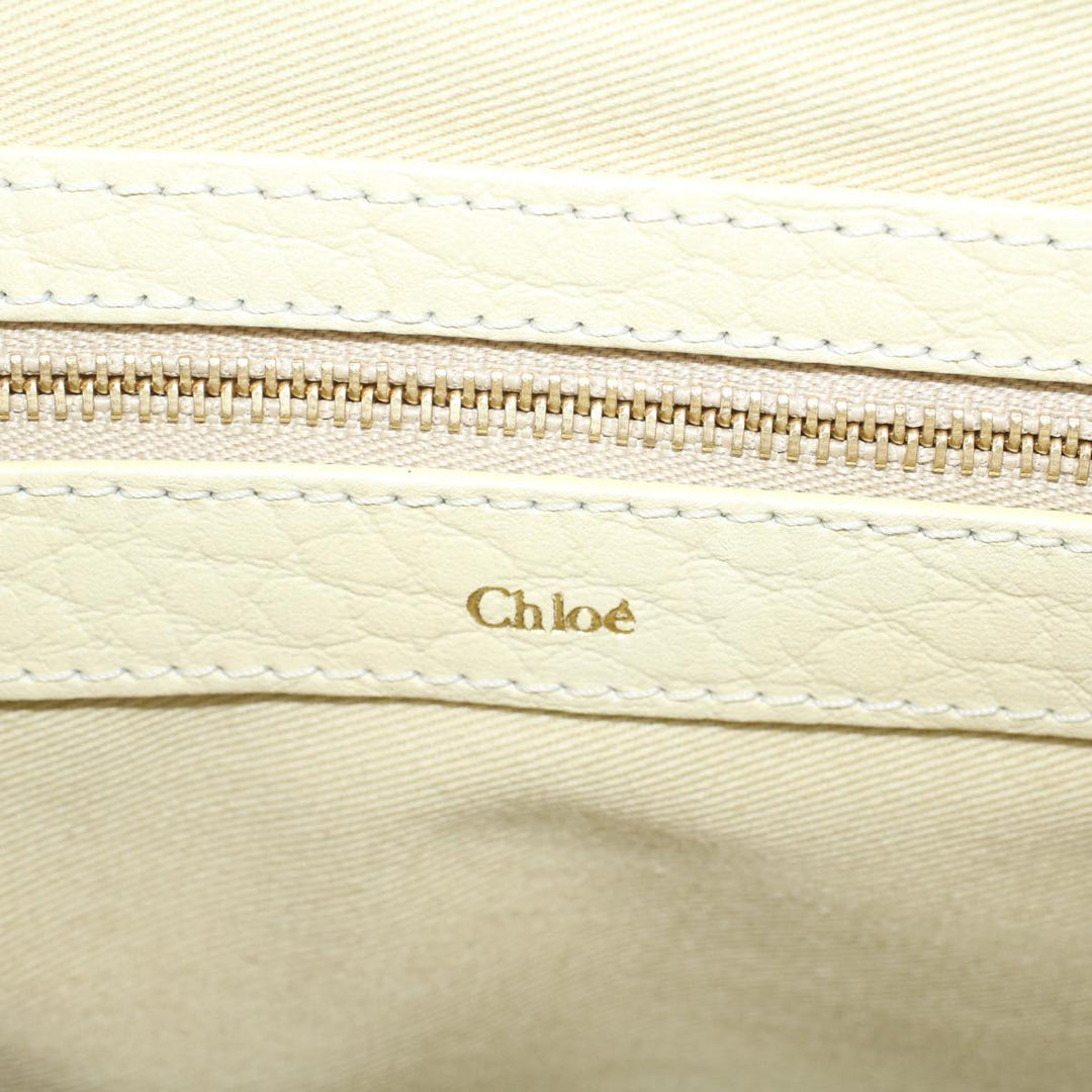 Chloe Chain Sally Shoulder Bag Leather Beige yk8515