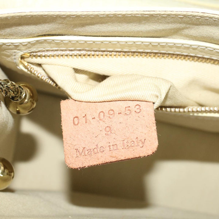 Chloe Chain Sally Shoulder Bag Leather Beige yk8515
