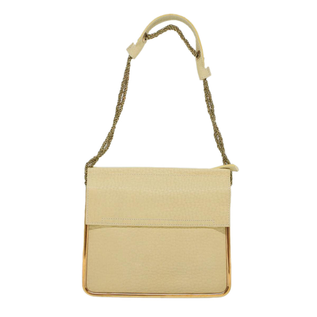 Chloe Chain Sally Shoulder Bag Leather Beige yk8515