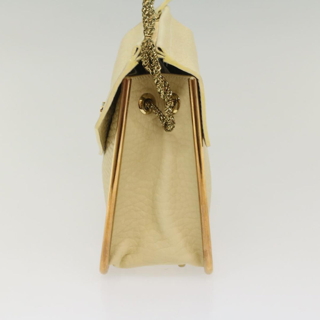Chloe Chain Sally Shoulder Bag Leather Beige yk8515