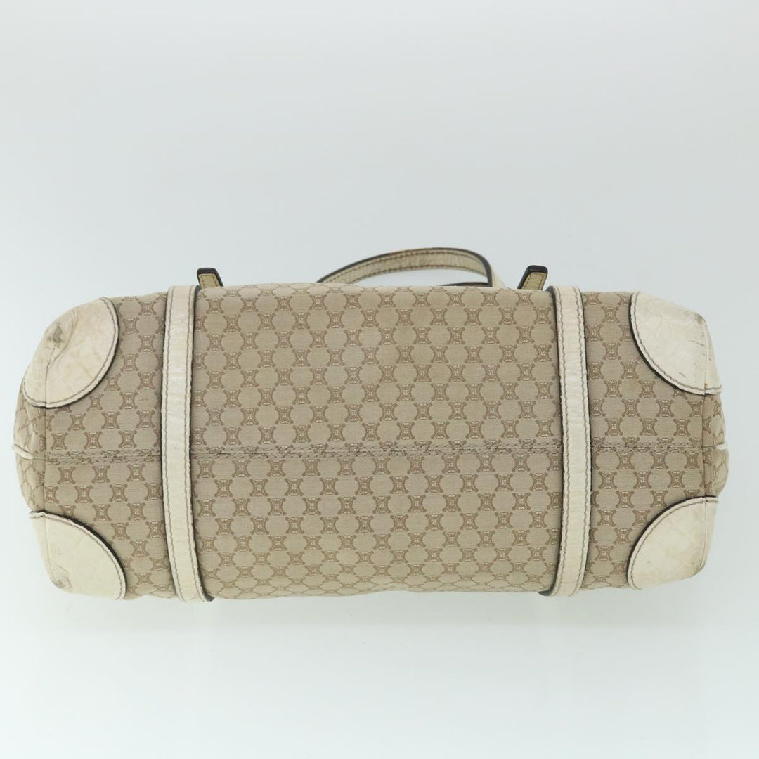 Celine Macadam Canvas Tote Bag Beige Auth yk8665