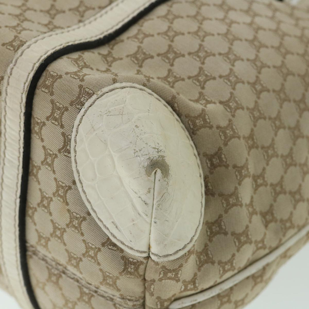 Celine Macadam Canvas Tote Bag Beige Auth yk8665