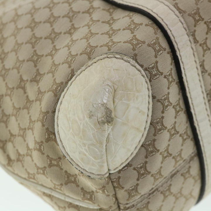 Celine Macadam Canvas Tote Bag Beige Auth yk8665