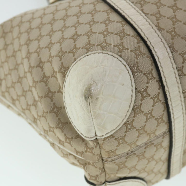 Celine Macadam Canvas Tote Bag Beige Auth yk8665