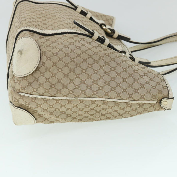 Celine Macadam Canvas Tote Bag Beige Auth yk8665