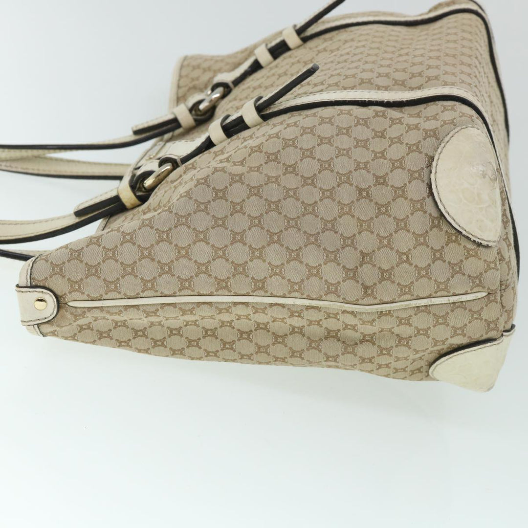 Celine Macadam Canvas Tote Bag Beige Auth yk8665