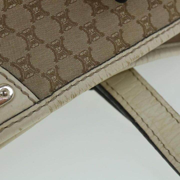 Celine Macadam Canvas Tote Bag Beige Auth yk8665