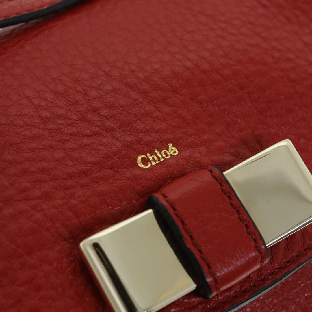 Chloe Accessory Pouch Leather 2way Red yk8693