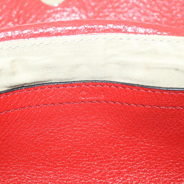 Chloe Accessory Pouch Leather 2way Red yk8693