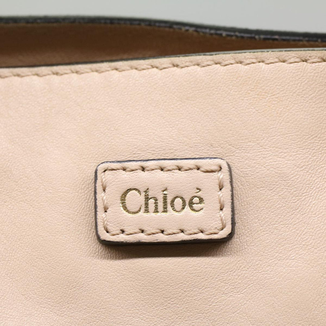 Chloe Etel Hand Bag Leather 2way Beige 03-13-50-65 yk8722