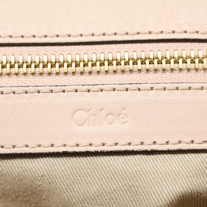 Chloe Etel Hand Bag Leather 2way Beige 03-13-50-65 yk8722