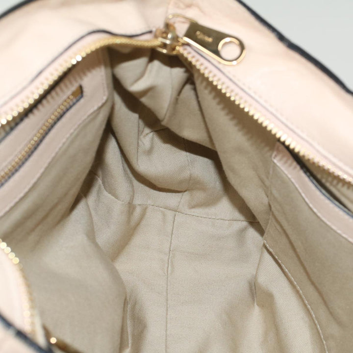 Chloe Etel Hand Bag Leather 2way Beige 03-13-50-65 yk8722