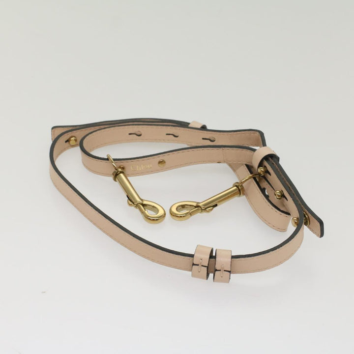 Chloe Etel Hand Bag Leather 2way Beige 03-13-50-65 yk8722