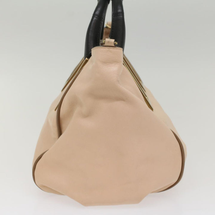 Chloe Etel Hand Bag Leather 2way Beige 03-13-50-65 yk8722