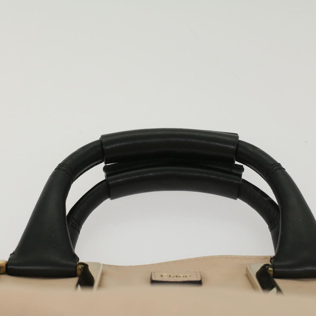 Chloe Etel Hand Bag Leather 2way Beige 03-13-50-65 yk8722