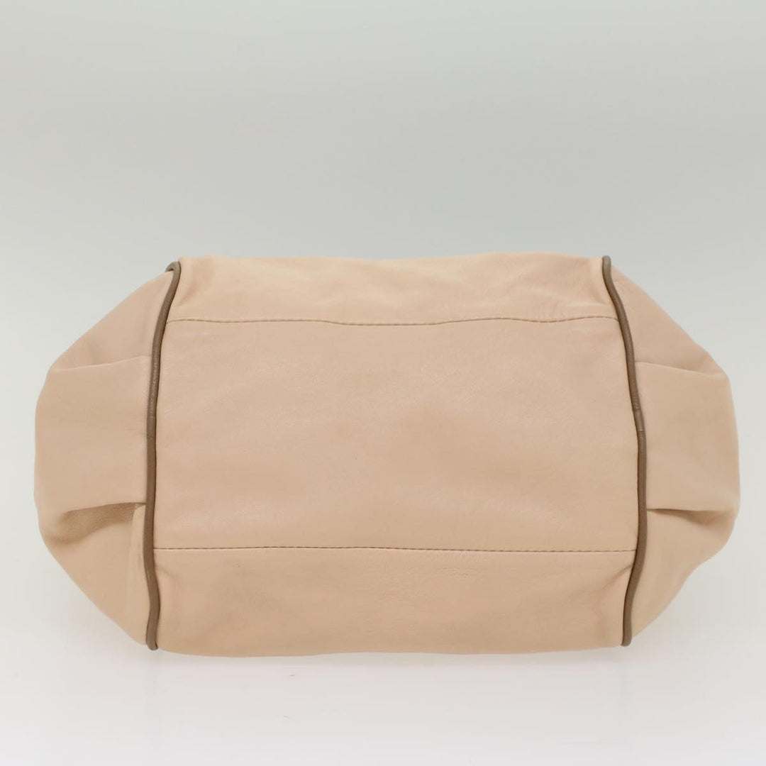 Chloe Etel Hand Bag Leather 2way Beige 03-13-50-65 yk8722