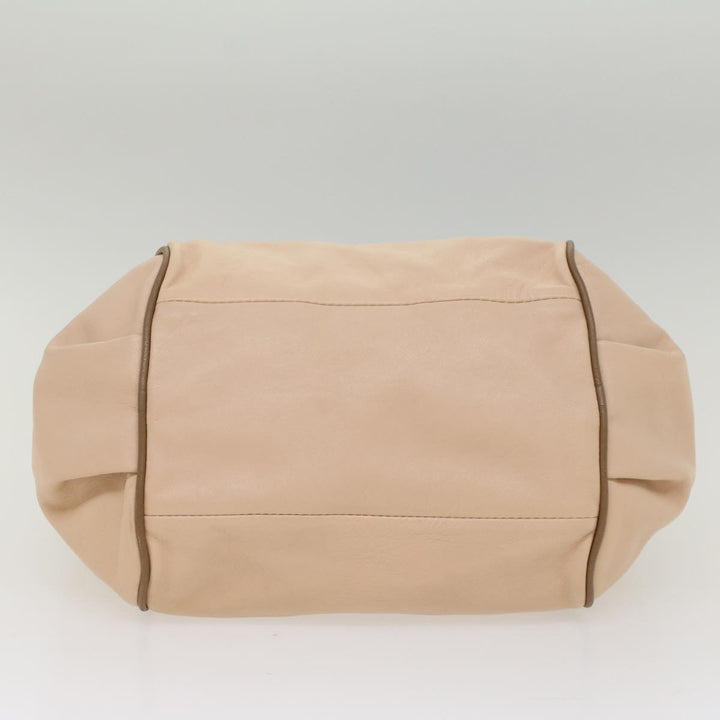 Chloe Etel Hand Bag Leather 2way Beige 03-13-50-65 yk8722