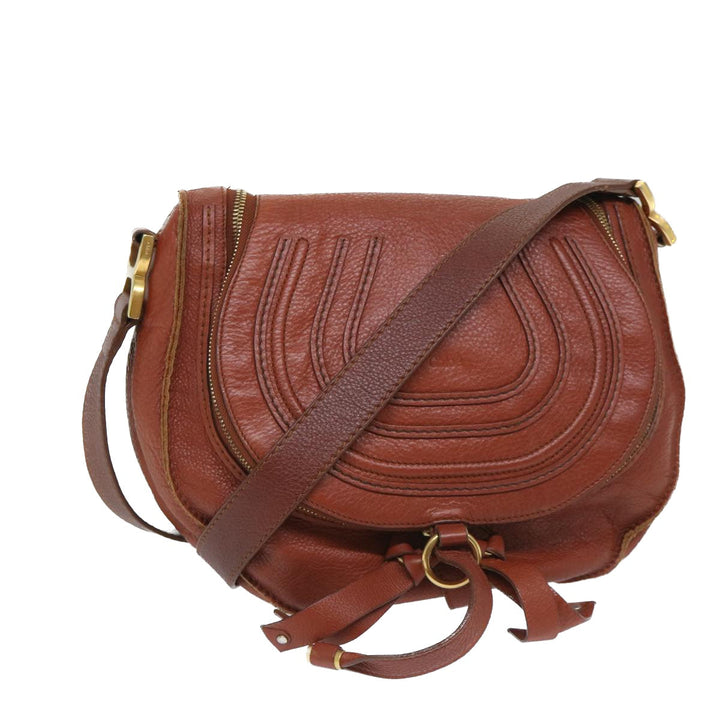 Chloe Mercy Shoulder Bag Leather Brown yk8869