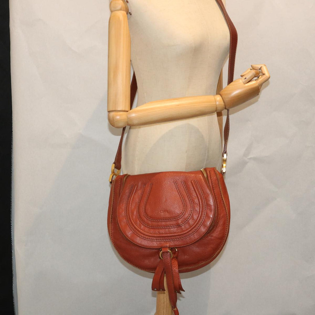 Chloe Mercy Shoulder Bag Leather Brown yk8869
