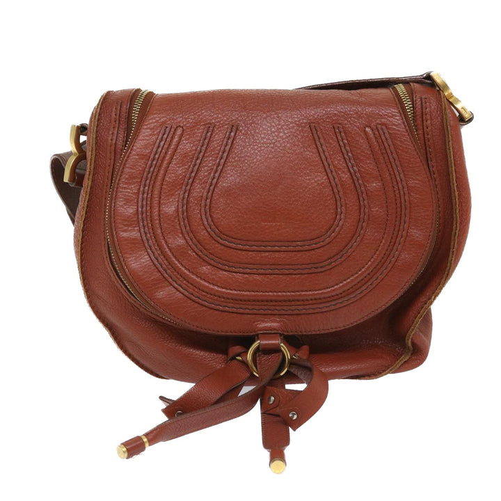 Chloe Mercy Shoulder Bag Leather Brown yk8869