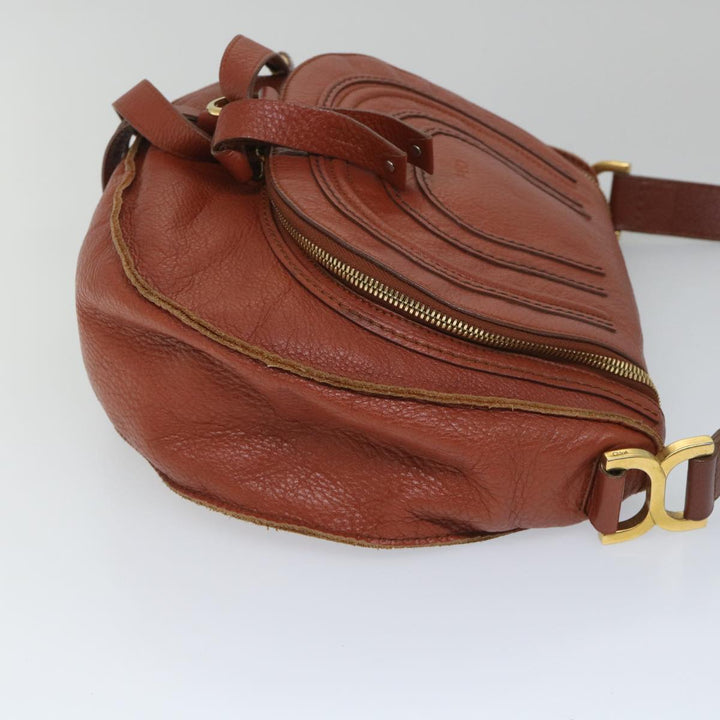 Chloe Mercy Shoulder Bag Leather Brown yk8869
