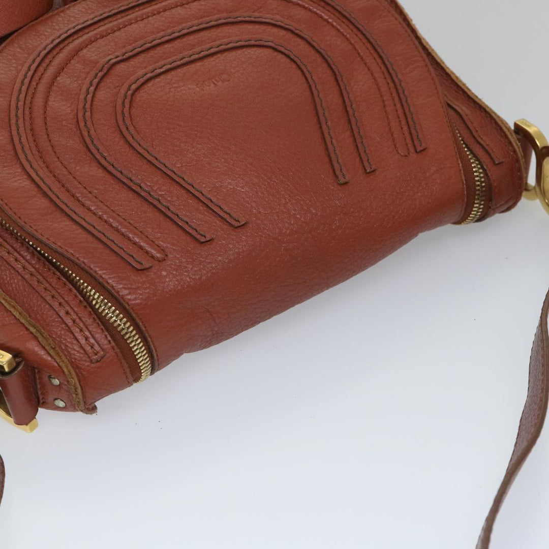 Chloe Mercy Shoulder Bag Leather Brown yk8869