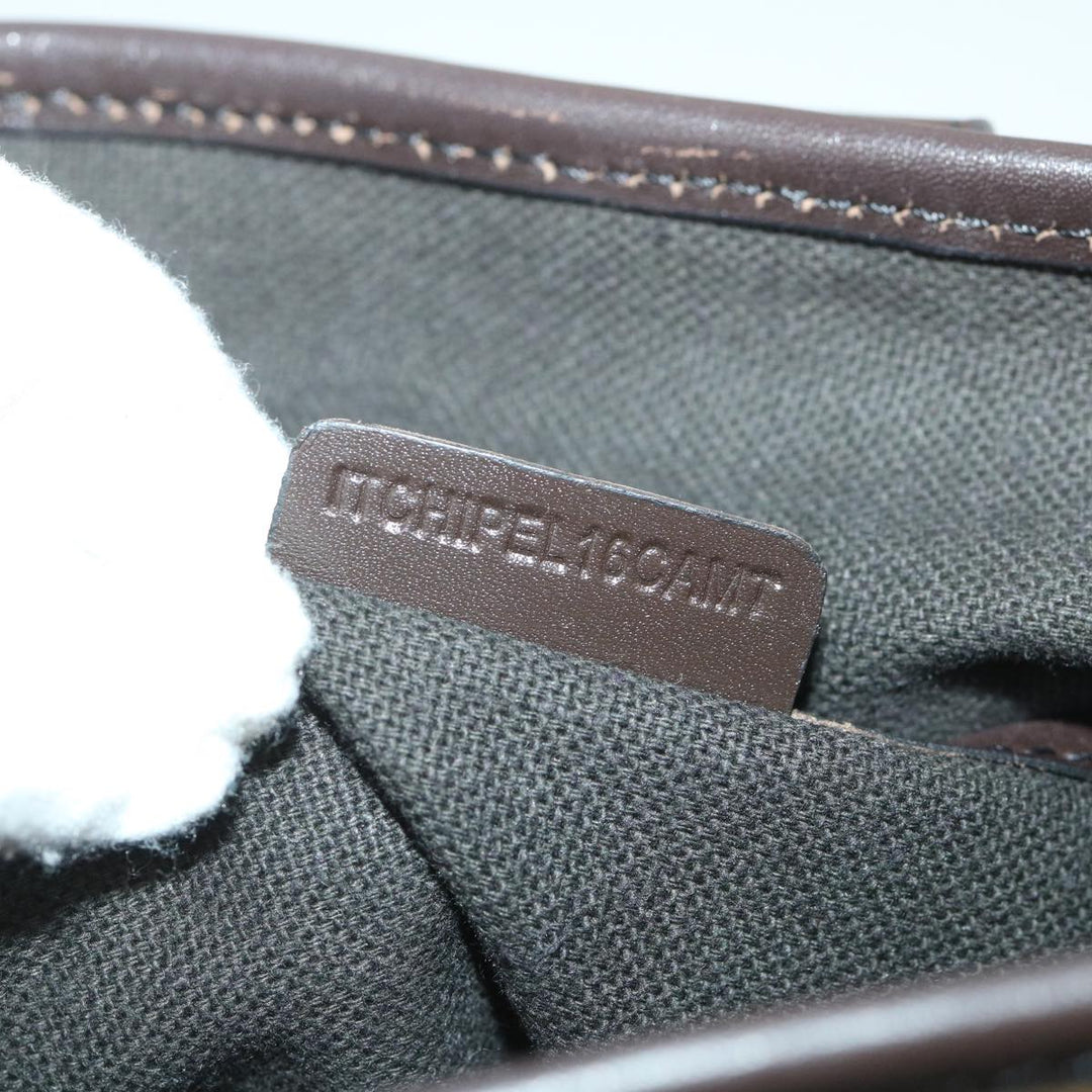 BURBERRY Nova Check Hand Bag Pvc Leather Beige Auth Yk8975