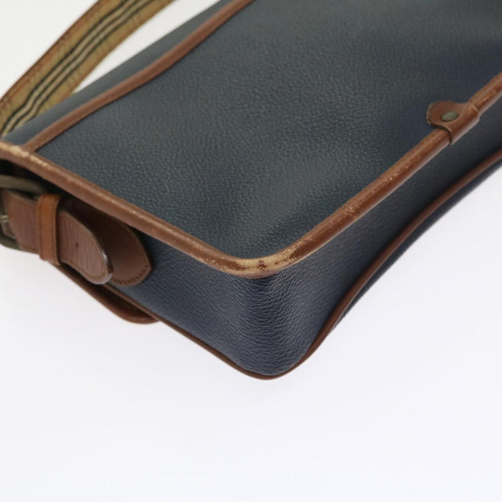 BURBERRYSs Shoulder Bag Leather Navy Auth yk9080