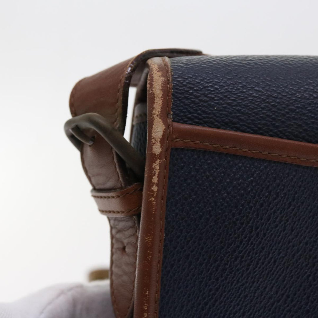 BURBERRYSs Shoulder Bag Leather Navy Auth yk9080