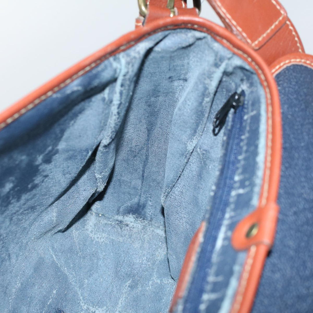 BURBERRYSs Shoulder Bag Leather Navy Auth yk9319