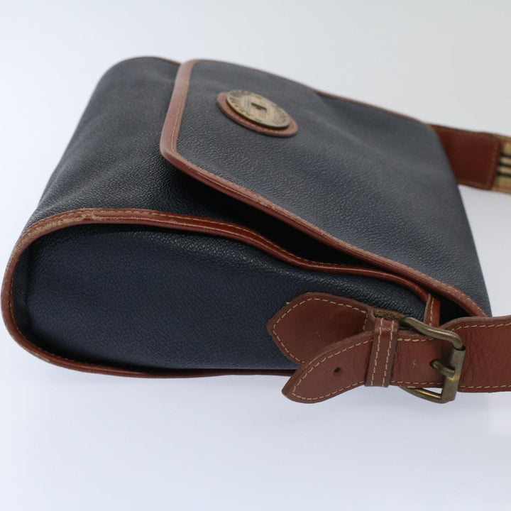 BURBERRYSs Shoulder Bag Leather Navy Auth yk9319