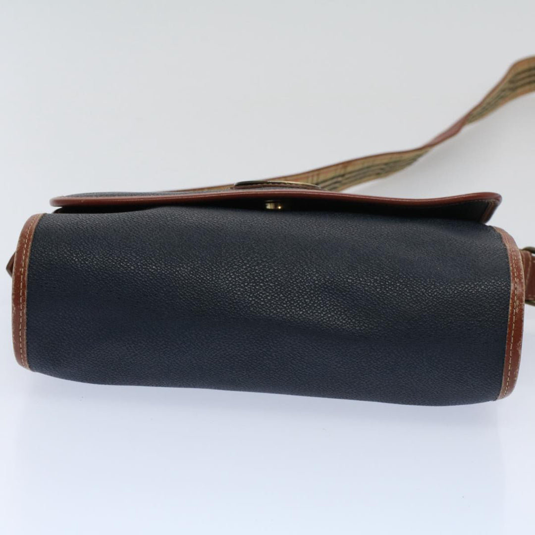 BURBERRYSs Shoulder Bag Leather Navy Auth yk9319