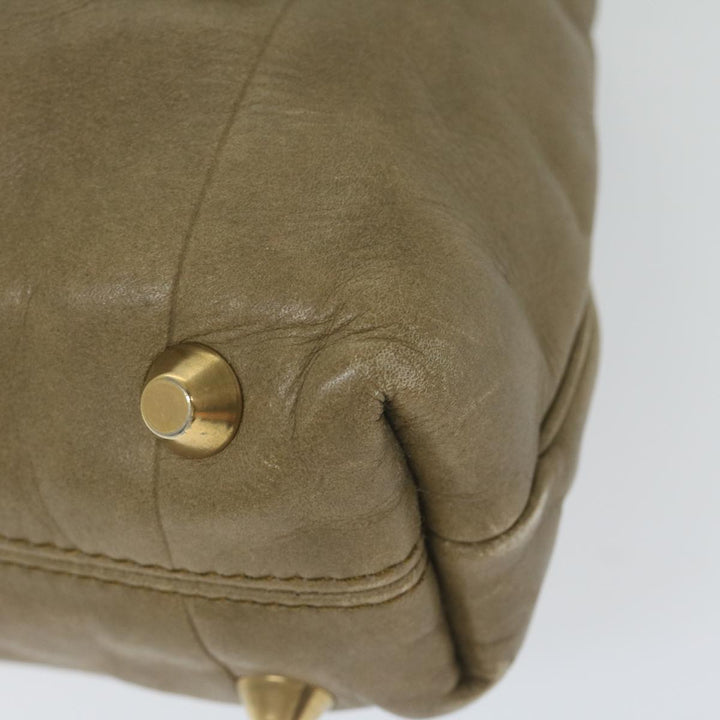 Chloe Victoria Hand Bag Leather Beige yk9516
