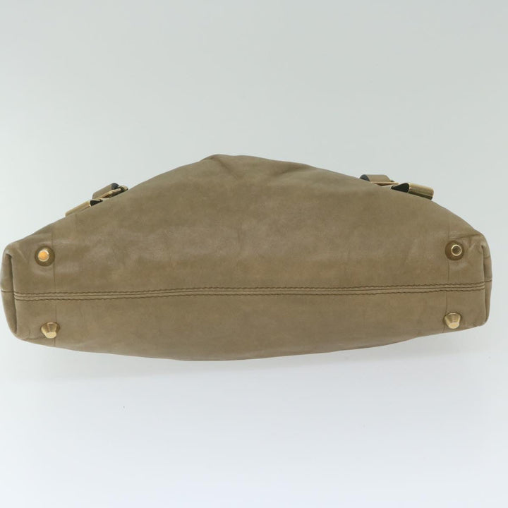 Chloe Victoria Hand Bag Leather Beige yk9516