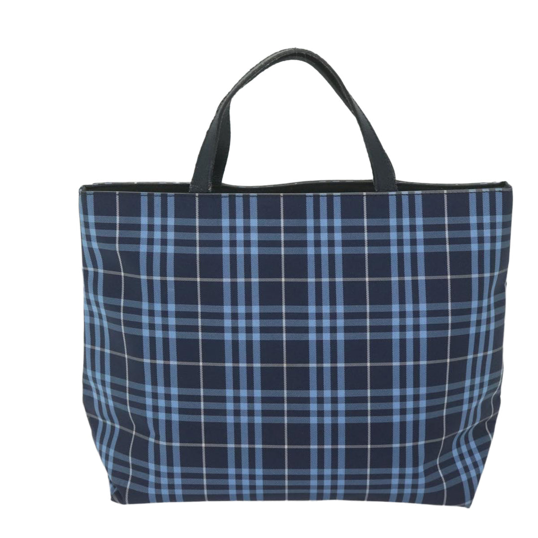 BURBERRY Nova Check Hand Bag Nylon Blue Auth yk9593