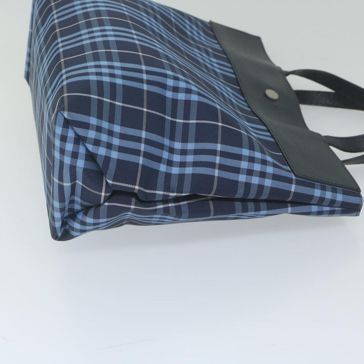 BURBERRY Nova Check Hand Bag Nylon Blue Auth yk9593