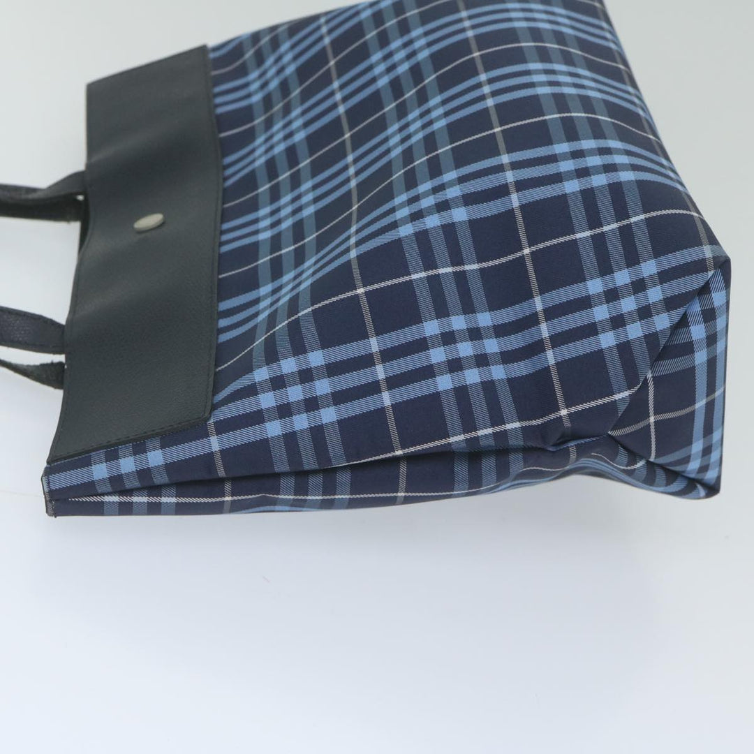BURBERRY Nova Check Hand Bag Nylon Blue Auth yk9593