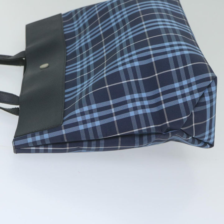 BURBERRY Nova Check Hand Bag Nylon Blue Auth yk9593