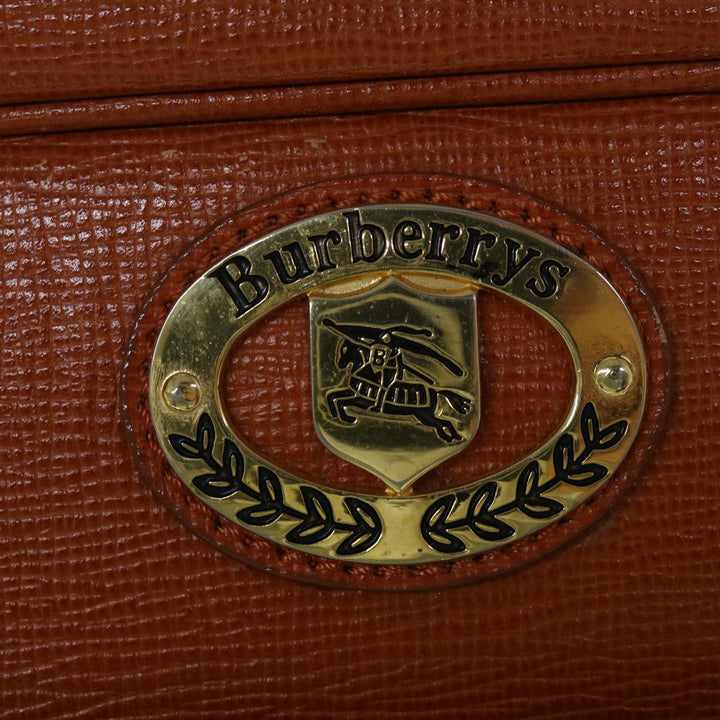 BURBERRYSs Shoulder Bag Leather Orange Auth yk9596