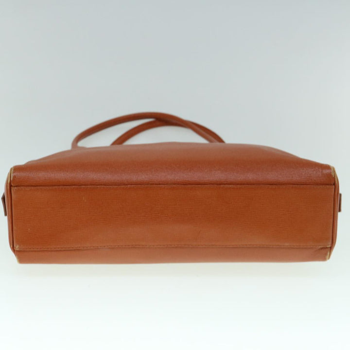 BURBERRYSs Shoulder Bag Leather Orange Auth yk9596