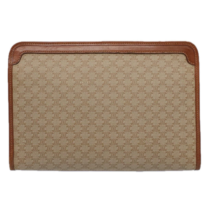 Celine Macadam Canvas Clutch Bag Beige 9598